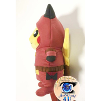 Authentic Pokemon center plush Team Magma Grunt Pikachu +/- 20cm